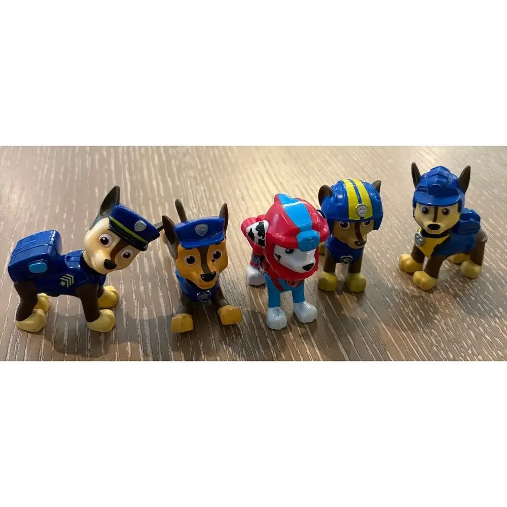 Lot 5 PAW Patrol Chase Marshall Action Figures 2.5